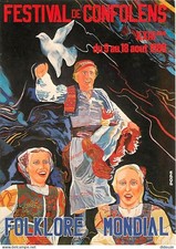 Folklore - Limousin - Affiche publicitaire du XXIIIe festival de folklore de Con