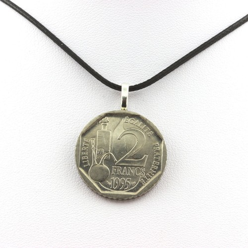 Collier pièce monnaie - collier, de