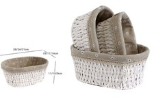 Set 3 Pièces Rangements Boîte Stockage Organisateur Panier Tissu 10186 Dfh