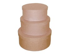 Lot de 3 boîtes rondes en