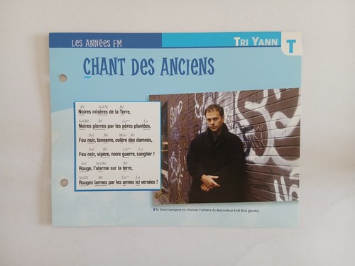 Carte fiche tri yann - , chant