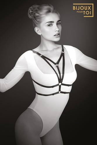 Harnais poitrine laura bdsm - harnais,