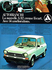Publicité Advertising 028  1978   Autobianchi réseau Chardonnet  A 112