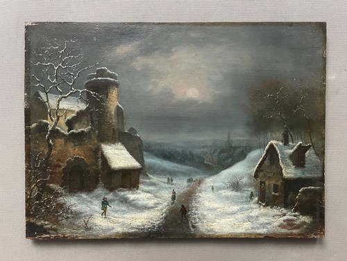 Paysage animé enneigé