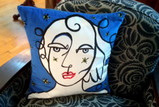 Housse de coussin 40x40 cm – Velours fait main – Ouverture portefeuille