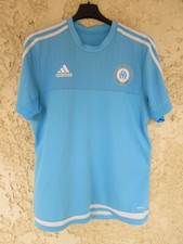 Maillot training OLYMPIQUE de MARSEILLE bleu ciel ADIDAS OM shirt maglia L