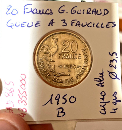 Francs guiraud 1950 b 3 - francs,