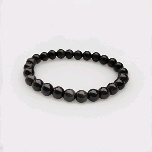Bracelet obsidienne noire - bracelet,