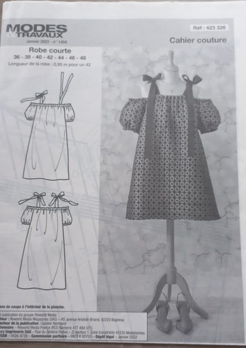 Patron robe courte femme - robe,