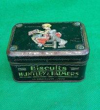 Ancienne Boîte en Tôle échantillon Biscuits HUNTLEY & PALMERS par RENE VINCENT