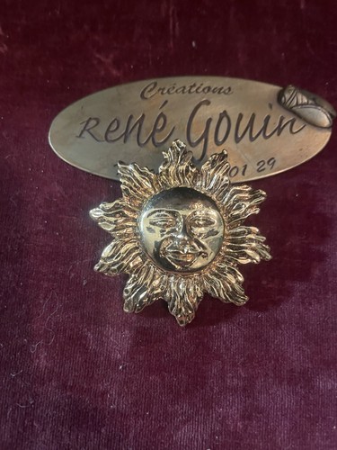 Broche soleil rené gouin - soleil,