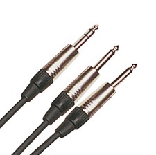 YELLOW CABLE K05  -  CABLE JACK STÉRÉO/2 JACK MONO - 3M