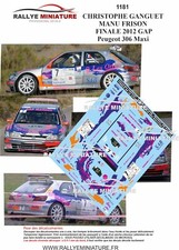 DECALS 1/43 REF 1181 PEUGEOT