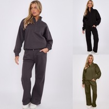 Femmes Demi Zip Sweat & Droit