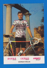 CYCLISME carte  cycliste GIORGIO FURLAN équipe DIANA COLNAGO ANIMEX  signée