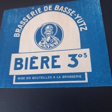 Ancienne étiquette bière Brie BASSE-YUTZ
