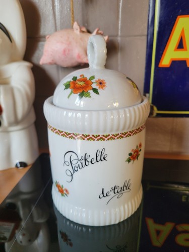 Poubelle table porcelaine - table,