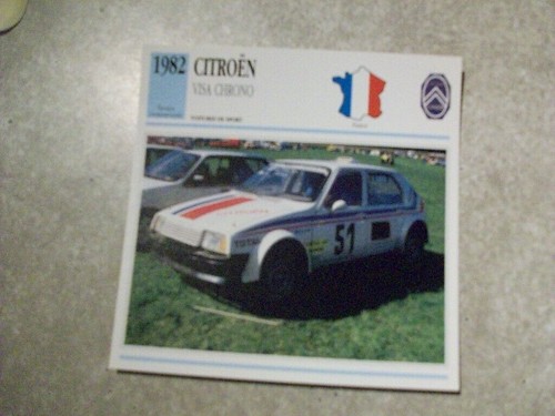Carte fiche auto citroen - fiche, visa