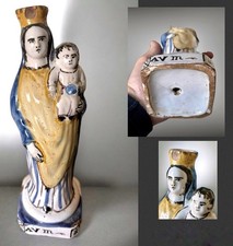 Vierge à L’enfant dite d’Accouchée Faïence de Nevers Porcelaine fin XVIIIème