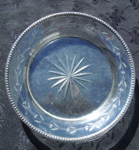 Assiette cristal grave cercle