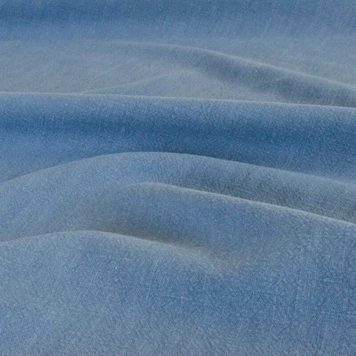 Toile lin lavé bleue - de,