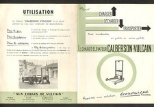 PARIS (I°) USINE de CHARIOT de MANUTENTION CALBERSON "AUX FORGES DE VULCAIN"