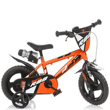 Vélo Enfant MTB Orange Roue 12" Vélo Avec Roulettes Et Porte Bouteille