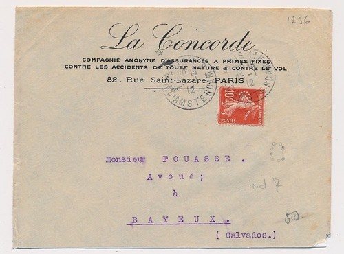 Lettre perfore semeuse 10c - 10c, la