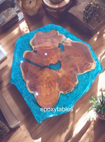 Table basse résine époxy - basse,