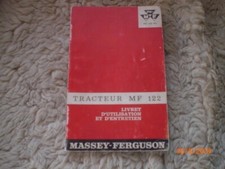 LIVRET UTILISATION ENTRETIEN TRACTEUR MASSEY FERGUSON 122