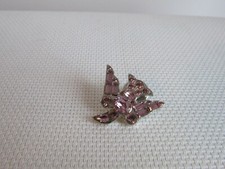 pin's oiseau sonia rykiel métal et  strass mauve