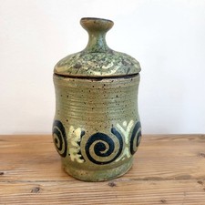 Moly Sabata Famechon et Carlin Pot Couvert Céramique Émaillée Signé Monogramme