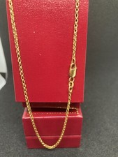 collier chaine 59 cm maille palmier or jaune 18 carats 750