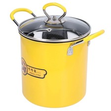 Friteuse Mini Friteuse 3L Friteuse en Acier Inoxydable avec Passoire Marmite ...