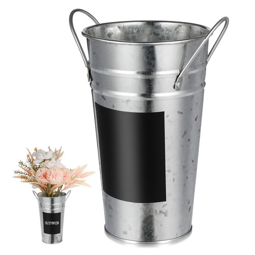 Fleur métal seau à - de,