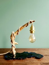 Lampe En Bois Flotté Et