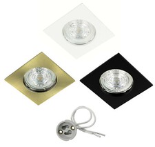 Lot de 6 Spot de plafond en saillie RAMI IP20 GU10 3 couleurs Carré
