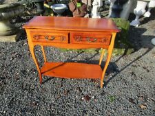 PETITE CONSOLE EPOQUE 1980/90 DE STYLE LOUIS XV EN MERISIER