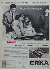 PUBLICITE MACHINE A TRICOTER ERKA 58.000 Frs DE 1959 FRENCH ADVERT PUB RARE