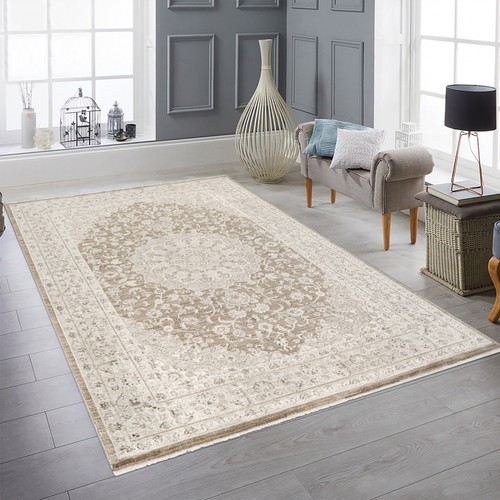 Tapis beige vintage - , motif