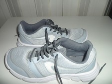 BASKETS FEMME GRIS CLAIR/BLANC