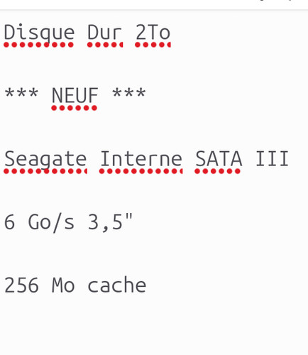 Disque dur 2to neuf - disque,