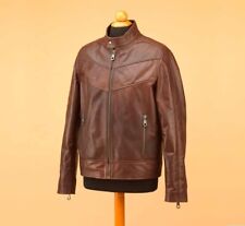 Mens Brown Leather Jacket /