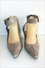 MYMA  Escarpins à Brides Pointus Cuir Gris T 39 BE