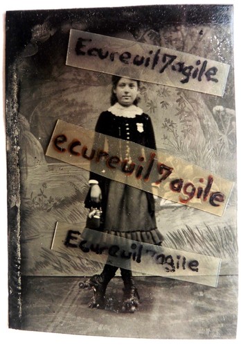 Ferrotype 1890 jeune fille - 1890,