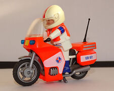 PLAYMOBIL LA MOTO AMBULANCE + SAUVETEUR SECOURISTE URGENTISTE EQUIPE