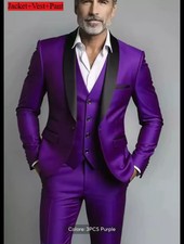 Costume Homme 3 Pièces Violet