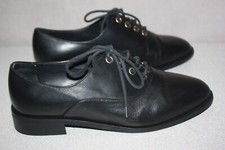 TILA MARCH Chaussures lacets Tout Cuir lisse Noir T 39 TBE