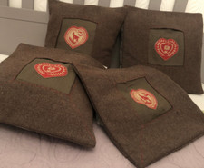 4 Housses De Coussin Marron