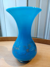 PETIT VASE EN OPALINE ANCIENNE BLEU EPOQUE XIXème NAPOLEON III